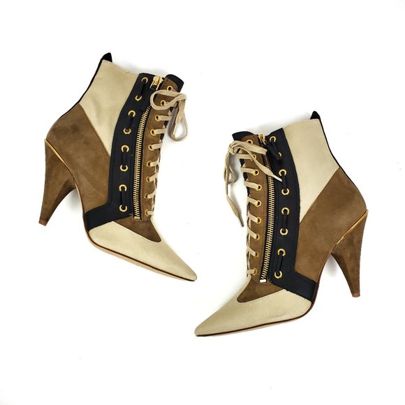 Nine West Shoes - Nine West Wurster Lace Up Pointy Toe Granny Boot 7